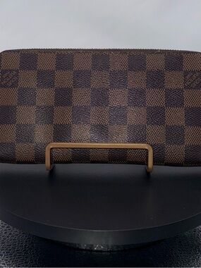 Louis Vuitton Damier Ebene zip around wallet